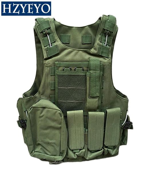 

hzyeyo camouflage hunting coat cs hunting military tactical vest wargame body molle armor outdoor equipment 5 colors9262522, Camo;black
