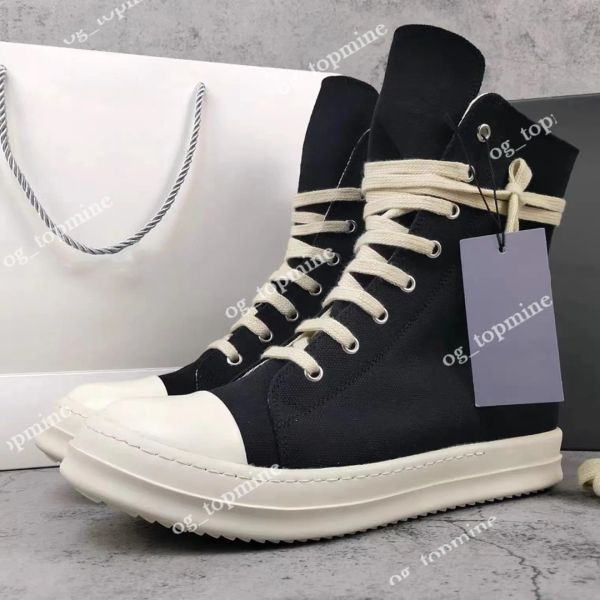 

rick owen designer seak boot sneakers canvas high male fashion breathable men women casual shoes luxury black lace up mens dfgdfg
