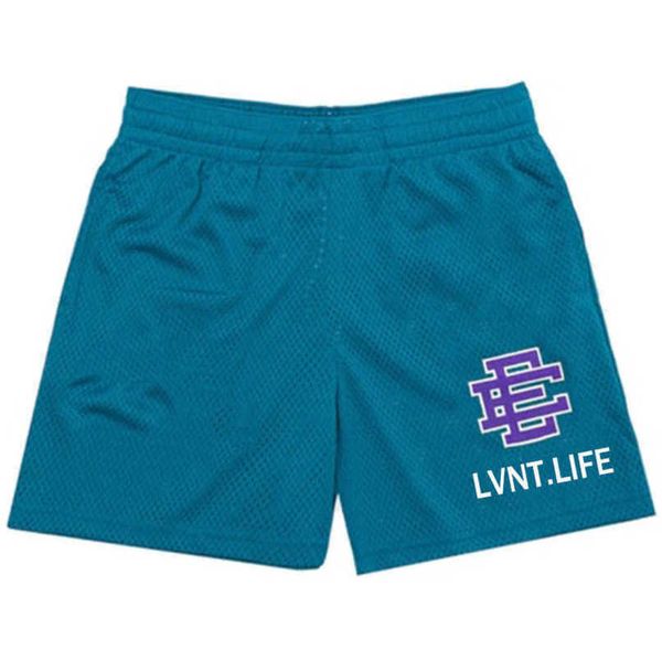 

men's fashion luxury ee shorts basic eric emanuel new york city skyline brand men women jog casual loose fitness sports beach pants mes, White;black