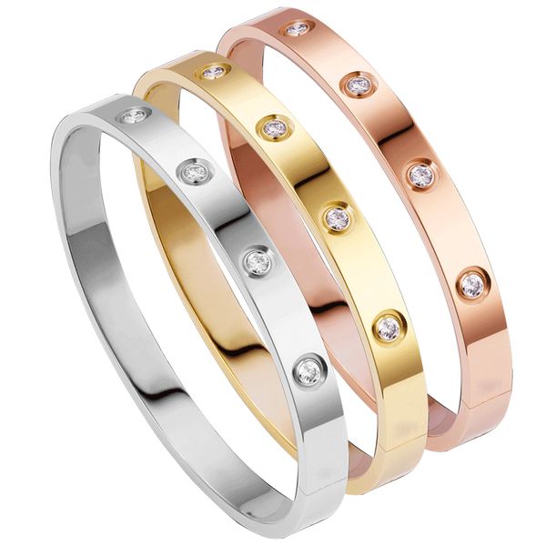 

classic bracelet 18k gold bangle bracelet trend fashion studded bracelets boutique gift jewelry good nice, White