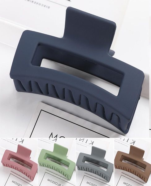 

acrylic hairs clips hairpins solid big hair claws elegant frosted barrette headwear women girls hollow bath hair accessories zxfhp9256275, Black;brown