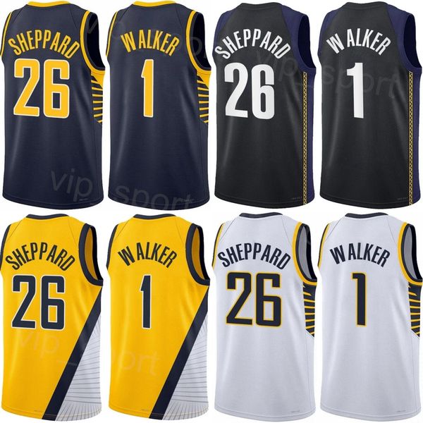 

printed men women basketball jarace walker jersey 1 ben sheppard 26 andrew nembhard 2 aaron nesmith 23 goga bitadze 88 tj mcconnell 9 benned, Black;red