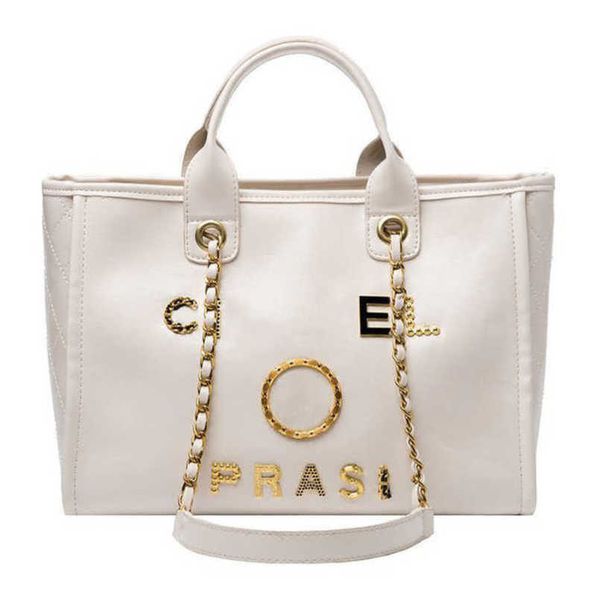 

women's luxury fashion hand bags beach bag brand ch metal badge classic totes handbags small mini pearl handbag female capacity large l