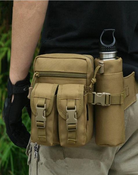 

outdoor armry tactical shoulder bag waterproof oxford molle camping hiking pouch kettle bag bolsillo waist pack bag 7 colors3567631