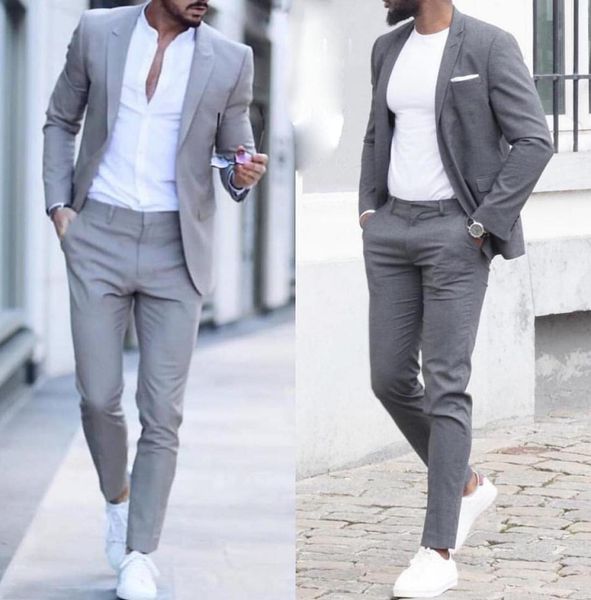 

gray men039s vintage suits 2 pieces leisure wedding tuxedos custom made mens formal party business grooms suit jacketspants6013188, Black;gray
