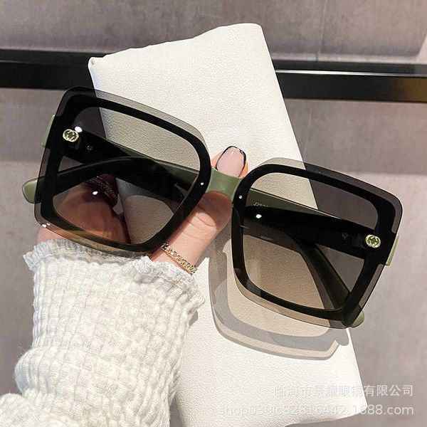 

wholesale of sunglasses korean style large frame slim g family fashion spicy girls go out on the street versatile ins premium women's s, White;black