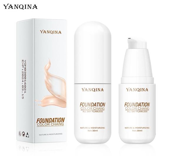

yanqina temperature change liquid foundation brightens concealer longlasting makeup is not easy to fade1620281