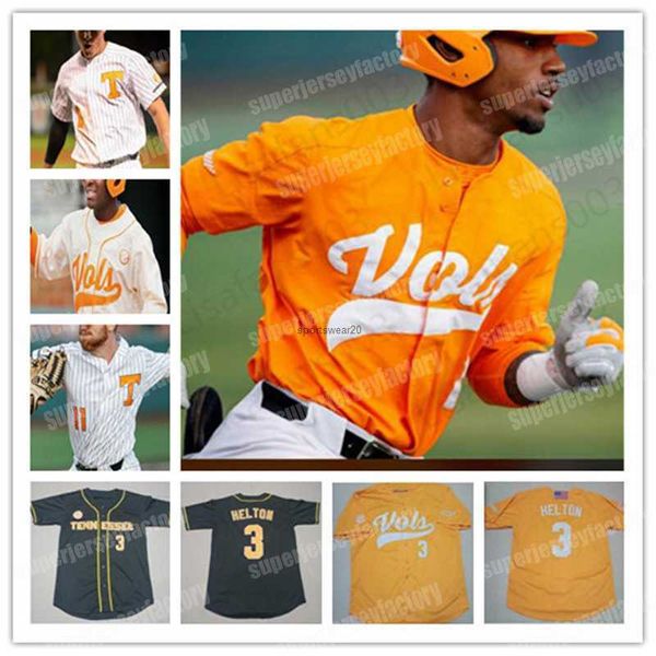 

new ncaa college custom wears tennessee volunteers baseball stitched jersey 3 todd helton 11 yan gomes 19 matt duffy 21 eric gilliam me, Blue;black
