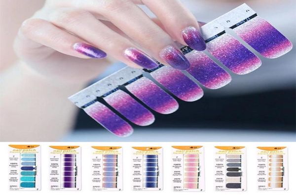 

gradient color diy nail wraps full cover nails sticker art decorations manicure adhesive polish nails light color easy move1689780, Black