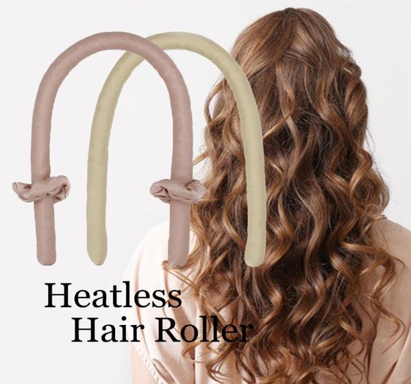

5pcs heatless curling no heat curls ribbon rollers sleeping soft headband hair curlers diy styling tools7193240