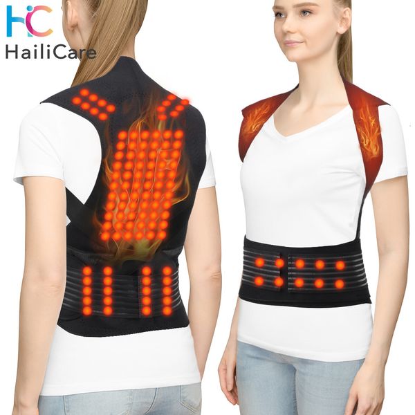 

back massager selfheating magnetic therapy support belt shoulder and neck spine lumbar brace posture corrector pain relief 230629