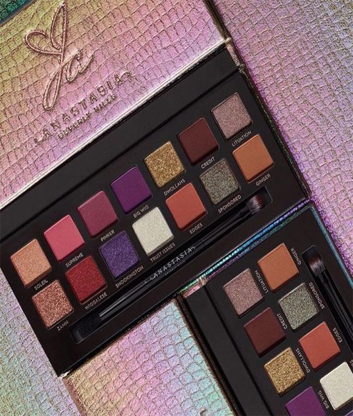 

whole anastasia glazed glitter eyeshadow palette 14 colors eye shadow palette makeup ultra shimmer face cosmetics2095710