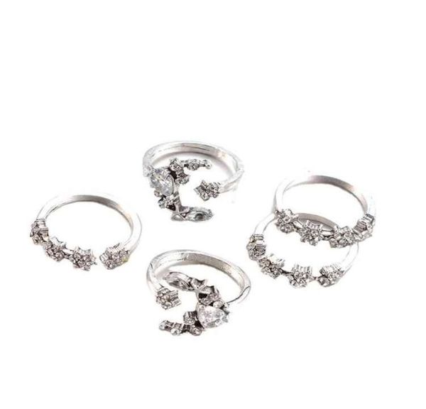 

moon shape digns set for women wholale wedding rings01234505407