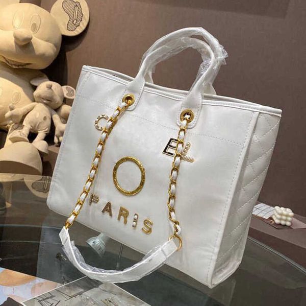 

fashion luxury women's hand bags beach bag brand ch metal badge classic totes handbags small mini pearl handbag female capacity large l