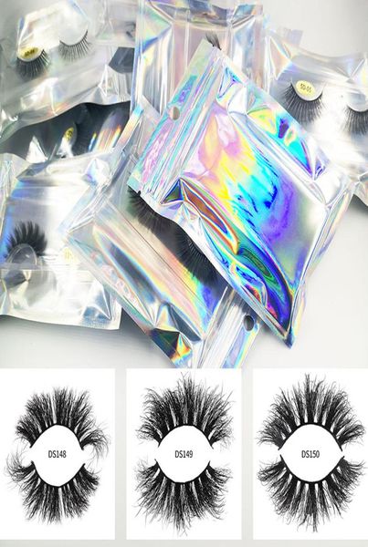 

3d mink lashes 25mm set fluffy whole handmade lash with pink applicator packaging box bulk 28mm5194720