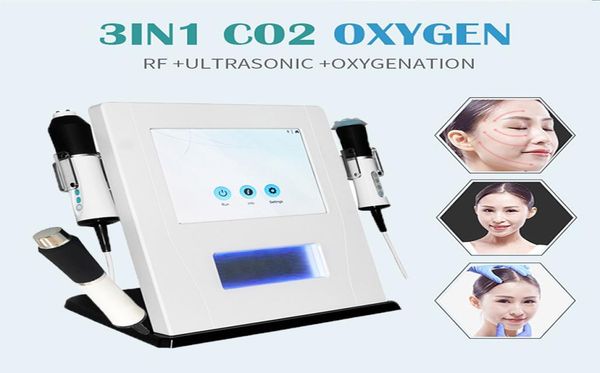 

factory supply co2 bubble oxygen 3 in 1 oxygen jet peel co2 oxygenation rf facial message machine for skin care beauty neebright m1345555, Black;white