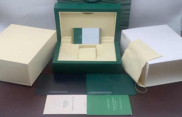 

quality dark green watch box gift case for watches booklet printable card tag and papers in english swiss men watches box7463539, Black;blue
