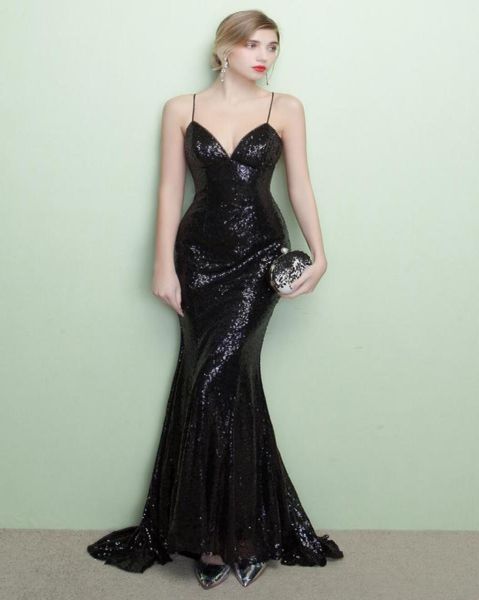 

spaghetti straps sequins bridesmaid dresses black 2020 backless long party dresses floor length prom gowns3381534, White;pink