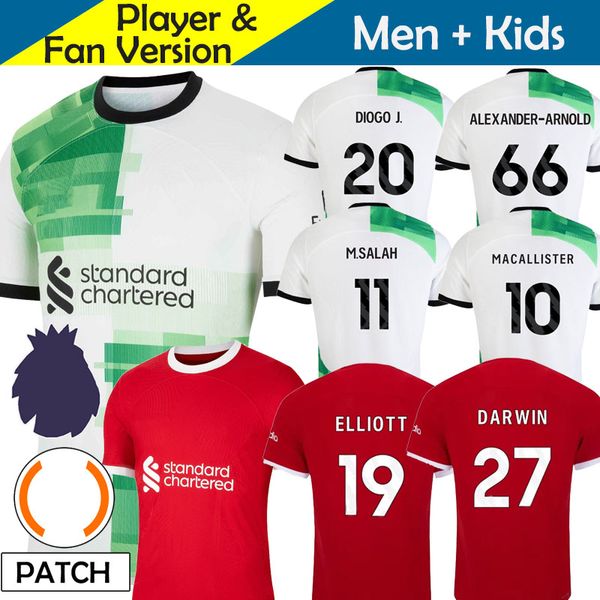 

23 24 liverpol soccer jerseys kids kit home away 3rd 2023 2024 mohamed diogo luis diaz alexander arnold football shirts mac allister gakpo t