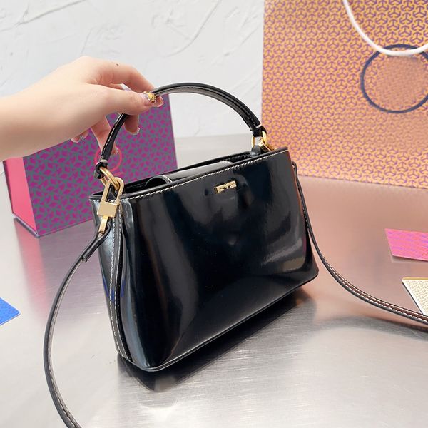 

mini tote bag handle handbags crossbody shoulder bags patent leather beach bags purse multiple pockets totes bags flap hand bag brass hardwa