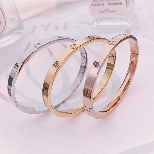 

classic kajia diamonds 18k rose gold steel bracelet ins small design feel hand jewelry does not fade, Golden;silver