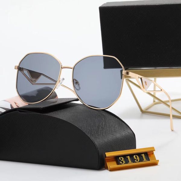 

2023 luxury sunglasses ladies designers designer sunglasses for women polarizing light uv400 rimless mens sunglasses triomphe quay beach sun, White;black