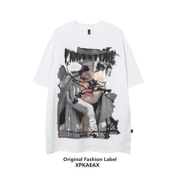 

spaceman fashion ax original brand oversize loose half sleeve t-shirt for men and women bf korean style short sleeve summer fashion stussys, White;black