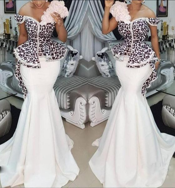 

2019 nigerian mermaid evening dresses black appliques peplum abiye formal evening gowns beaded floral prom dresses long robe robe 4344113, Black;red