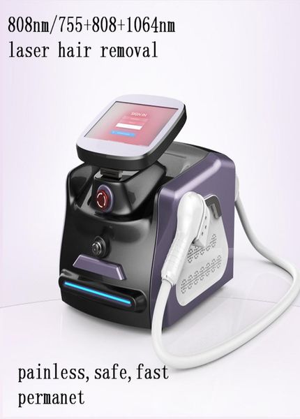 

808 diode laser permanent professional s diode 808nm hair removalwith 3 wave length 755 808 1064 nm hair and skin rejuvenation2309079, Black