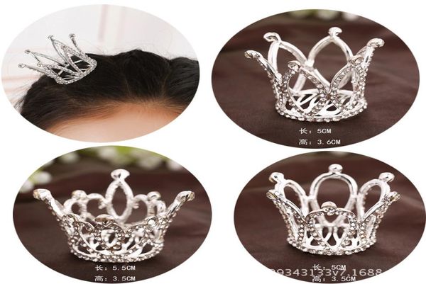 

children039s round small korean new baby slam princess head hairpin girls039 comb crown1511542, Slivery;white