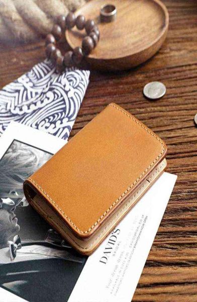 

zovyvol retro handmade leather ultrathin card holder business men multifunctional bank id holder driver039s license cover j22086391285, Black