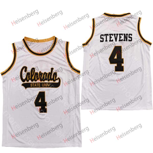 

new 2020 colorado state basketball jersey ncaa college 4 isaiah stevens white all stitched and embroidery size s-3xl, Black