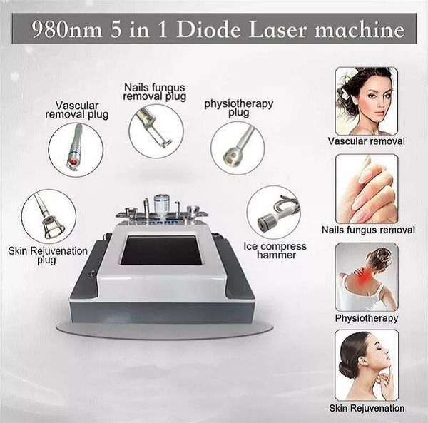 

spider vein therapy machine with skin cooling 980nm laser diode red blood vessel resection machine