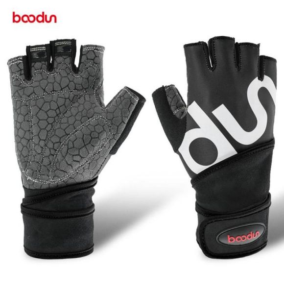 

boodun men women half finger gym gloves crossfit fitness dumbbell gloves body building weight lifting wrist sport gloves for muscu4461788, Black