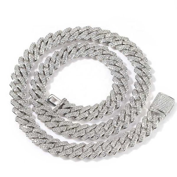 

new arrival 10mm cuban chain cz diamond necklace jewelry custom miami link baguette for men, Silver