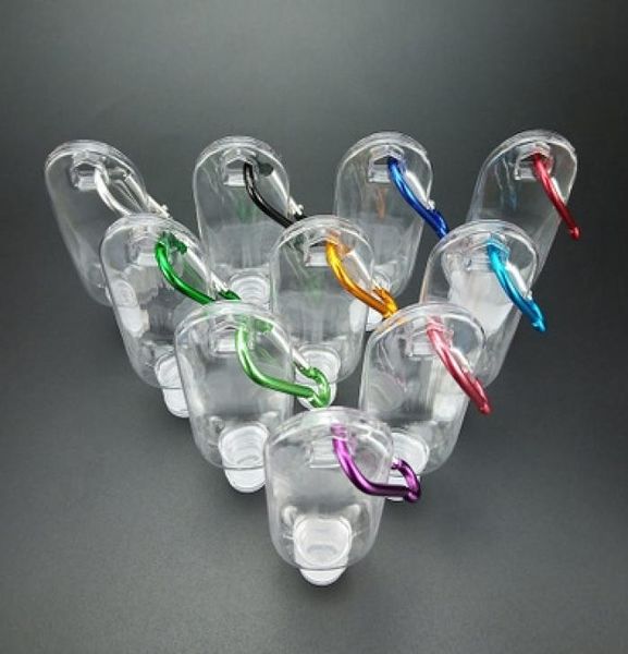 

30ml empty hand sanitizer bottles alcohol refillable bottle with key ring hook outdoor portable clear transparent gel bottle eea174108196