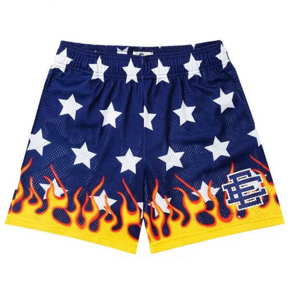 

luxury men's fashion ee shorts basic eric emanuel new york city skyline brand men women jog casual loose fitness sports beach pants mes, White;black
