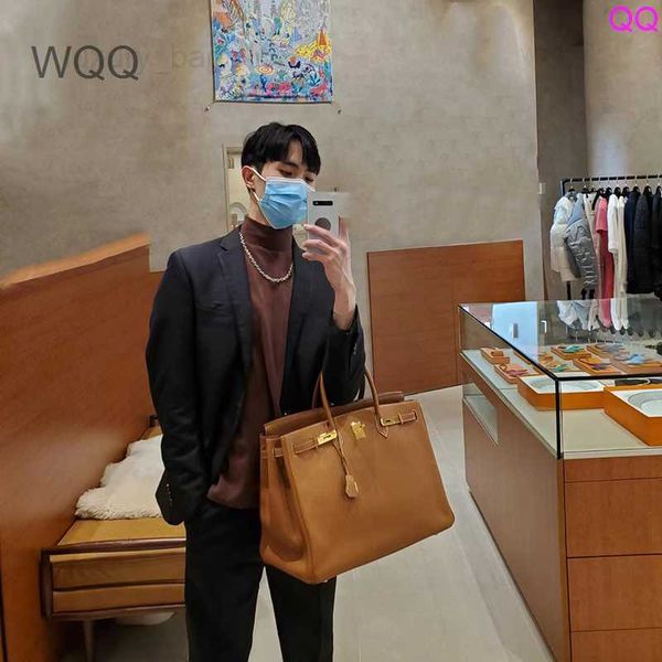 

birkin 50 40 business briefcase 40 men's and women's genuine leather large capacity luggage bag hand bill of lading shoulder bag