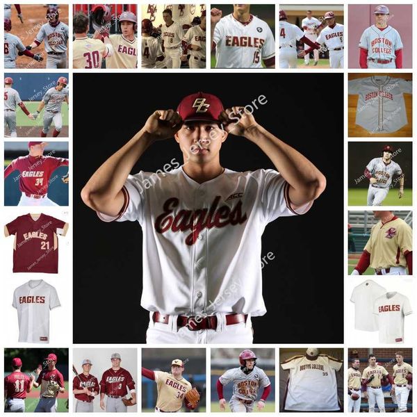 

eagles wears custom boston college baseball jersey 27 mason pelio 28 sam mcnulty 29 jon campbell jr. 30 joe vetrano 31 max, Blue;black