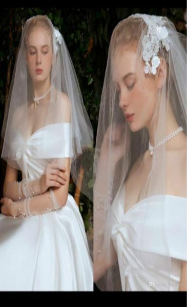

selling wedding veils ruched tulle veils lace applique one layers custom made gorgeous bridal veil1322594, Black