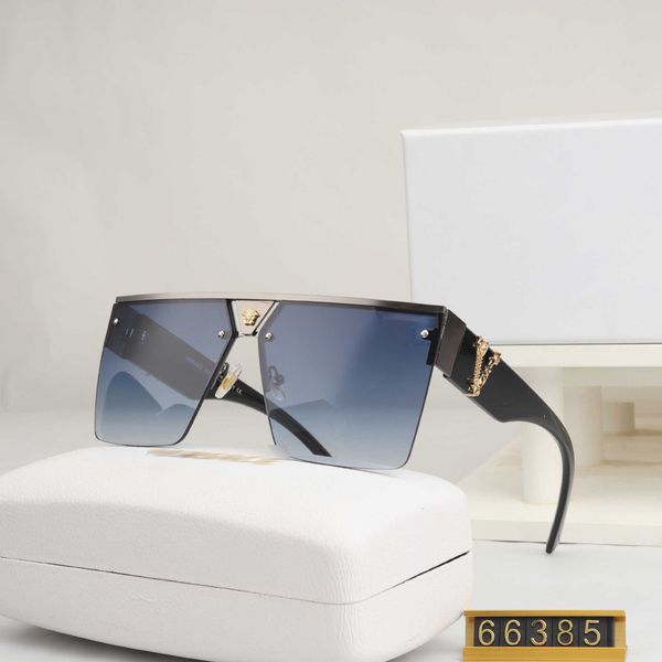 

designer versage sunglasses vercace fanjia high definition fashion frameless trimmed large frame advanced sense, White;black
