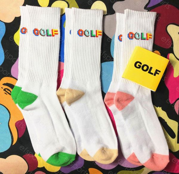 

tide brand golf socks colorful threedimensional letters street hiphop sports cotton towel bottom mens and womens socks5135963, Black