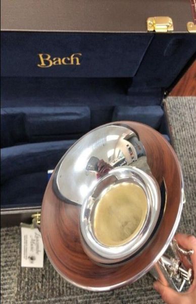 

bach silver plated trumpet lt180s 37 trumpet engraved with original blue case bb tone musical instruments4391107