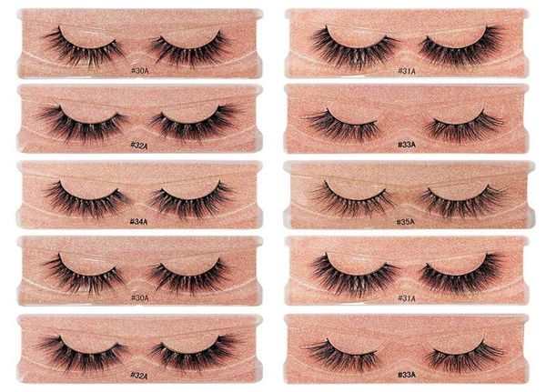 

faux mink hair 1 pair false eyelashes natural long curl supply7991505