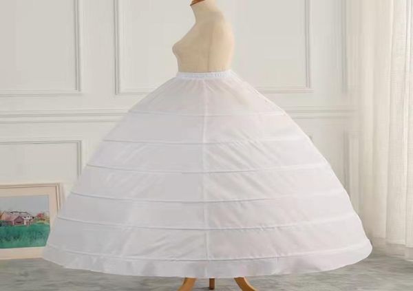

white plus size ball gown bridal petticoat 6 hoops jupon tarlatan crinoline underskirt slips make dress puffy quince bridal debuta3109790