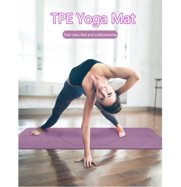 

2020 yoga mat thickened widened and lengthened anti slip professional tpe fitness mat for beginners home yoga6845827