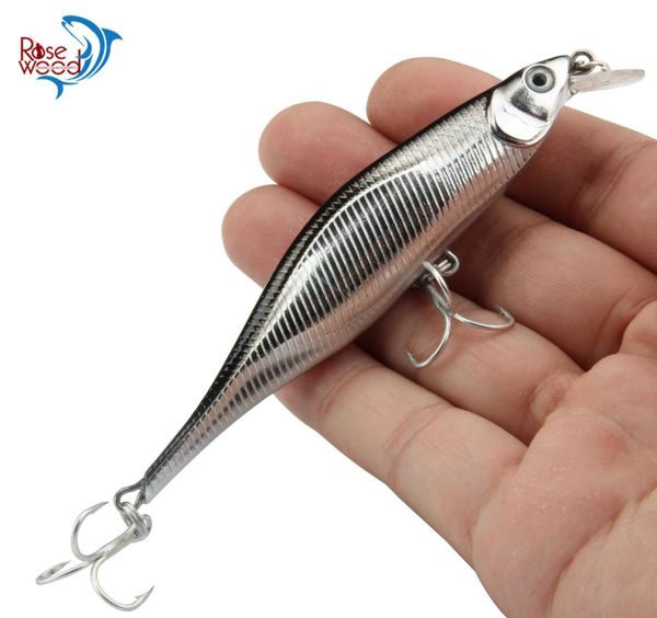 

5pcslot 11cm11g mixed colors abs minnow fishing lure swimbait crankbait rigged with 2pcs high carbon steel sharp treble hooks9921819