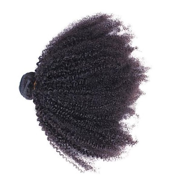 

mongolian afro kinky curly virgin hair weave 100 unprocessed human remy hair bundles 1030quot natural color double weft hair e9546022, Black