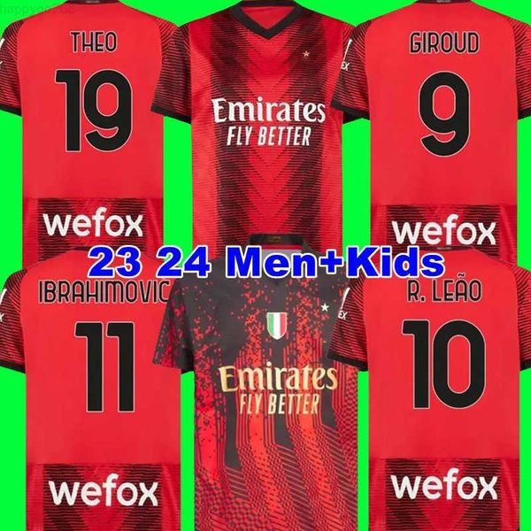 

ibrahimovic 22 23 24 koche soccer jerseys ac milans giroud de ketelaere r. leao tonali theo dest football shirt 2023 2024 special fourth 4th, Gray