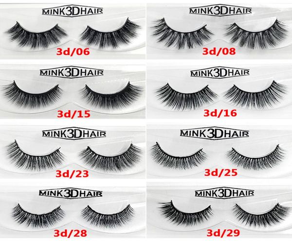 

epacket new arrival 3d mink eyelashes full soft natural long false eyelash handmade eyelashes9693717